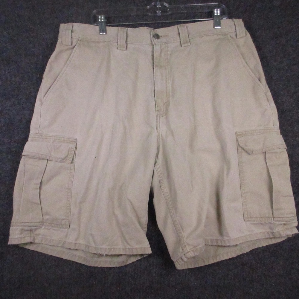 Levis Silvertab Shorts Mens 38 Beige Cargo 10" Inseam Denim Workwear Summer